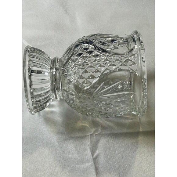 Vintage Crystal Cut Glass Goblet Candle Holder Elegant Timeless Holiday Dining - Picture 7 of 7